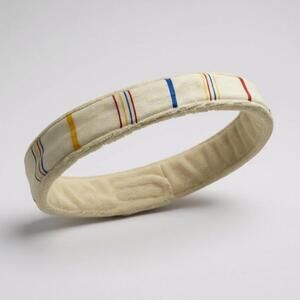 Retro 80s Terry Cloth Headband Spa Facial Makeup Striped Adjustable